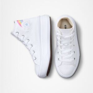 Converse Chuck Taylor All Star Move Platform Rainbow Cloud Sneakers- US Size 5.5